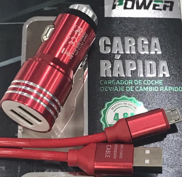 CARGADOR PARA VEHICULOS 12V 4.8A