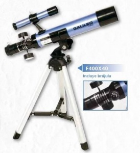 TELESCOPIO "GALILEO" CON TRIPODE 400 X 40