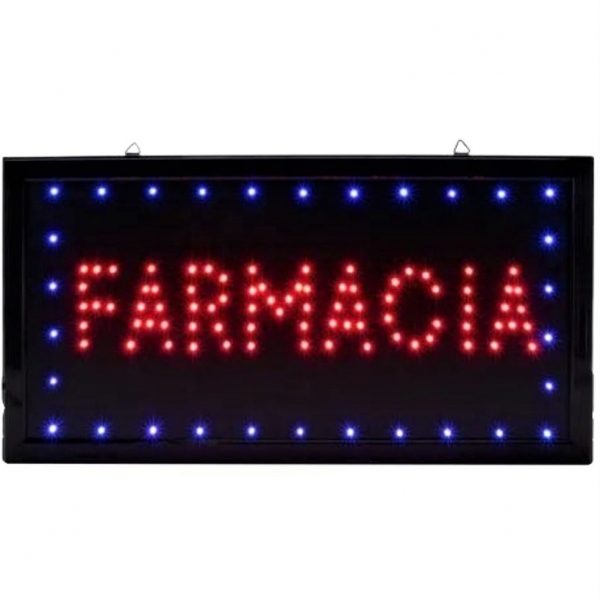 CARTEL FARMACIA -  DE LED  DE 48 Cm X 25 Cm 