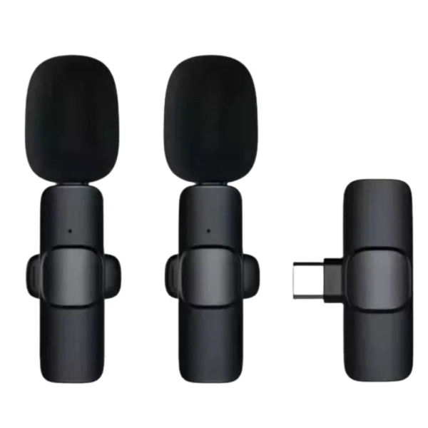 MICROFONO CORBATERO X 2 - WIRELESS 10 M TOUCH. RECEPTOR TIPO C Y IPHONE