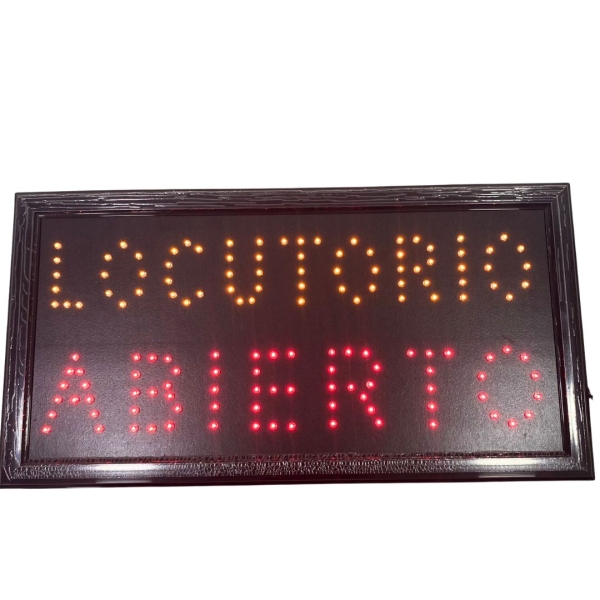 CARTEL LUMINOSO--LOCUTORIO ABIERTO--, DIRECTO A 220v 