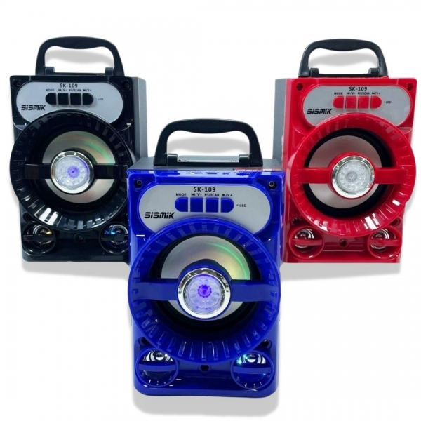 Parlante `SISMIK` - 19x11 - Bluetooth SK-109  CON RADIO